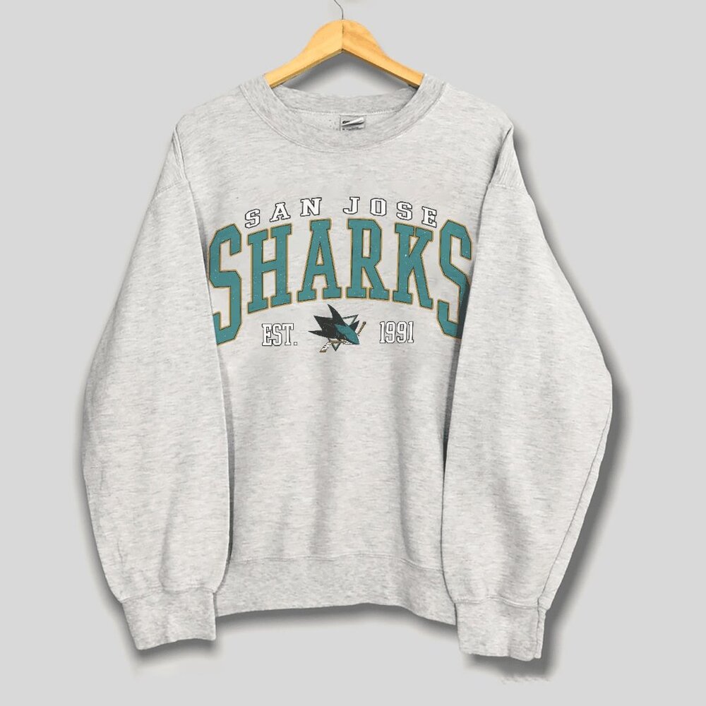 1991 Vintage San Jose Sharks Hockey Sweatshirt, Retro NHL Sharks Shirt Tee